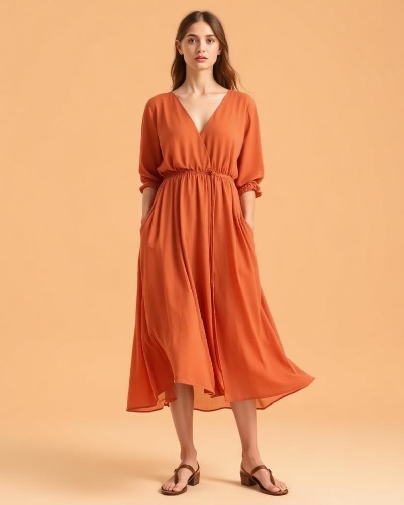 Vestido Fluido Midi Premium
